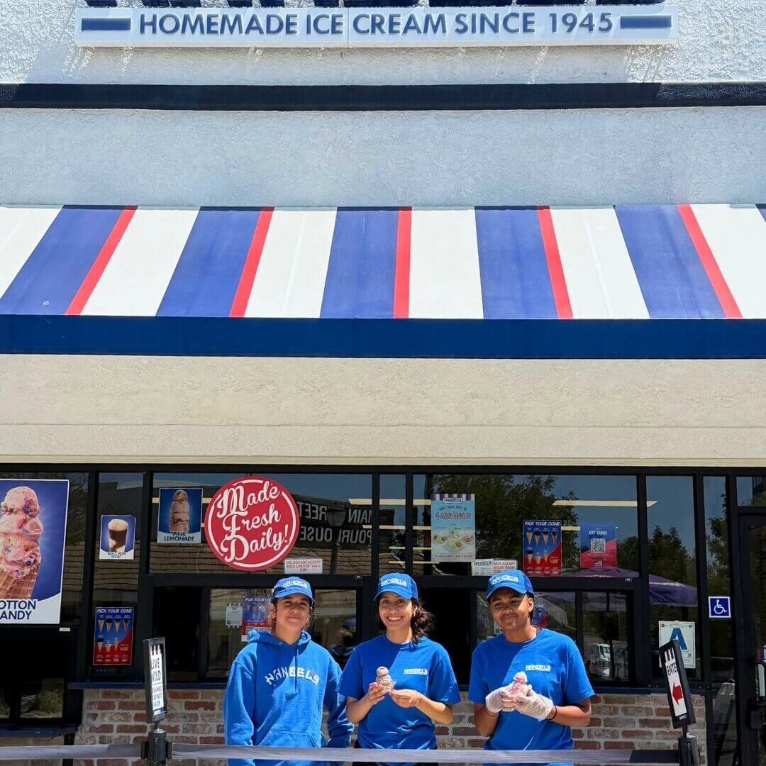 High school interns at Handel's Homemade Ice Cream