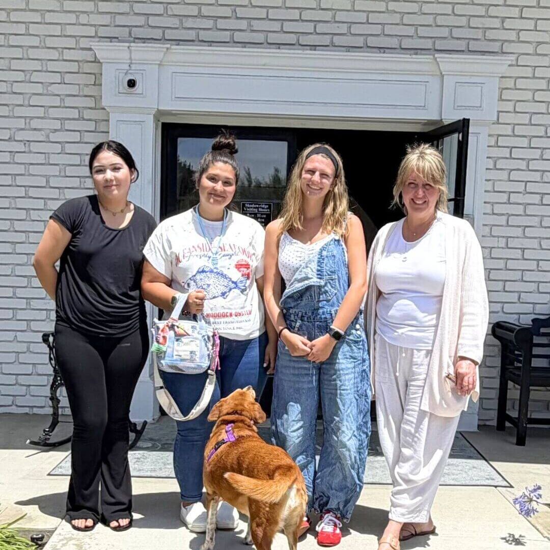 High school interns at Shadowridge Senior Living