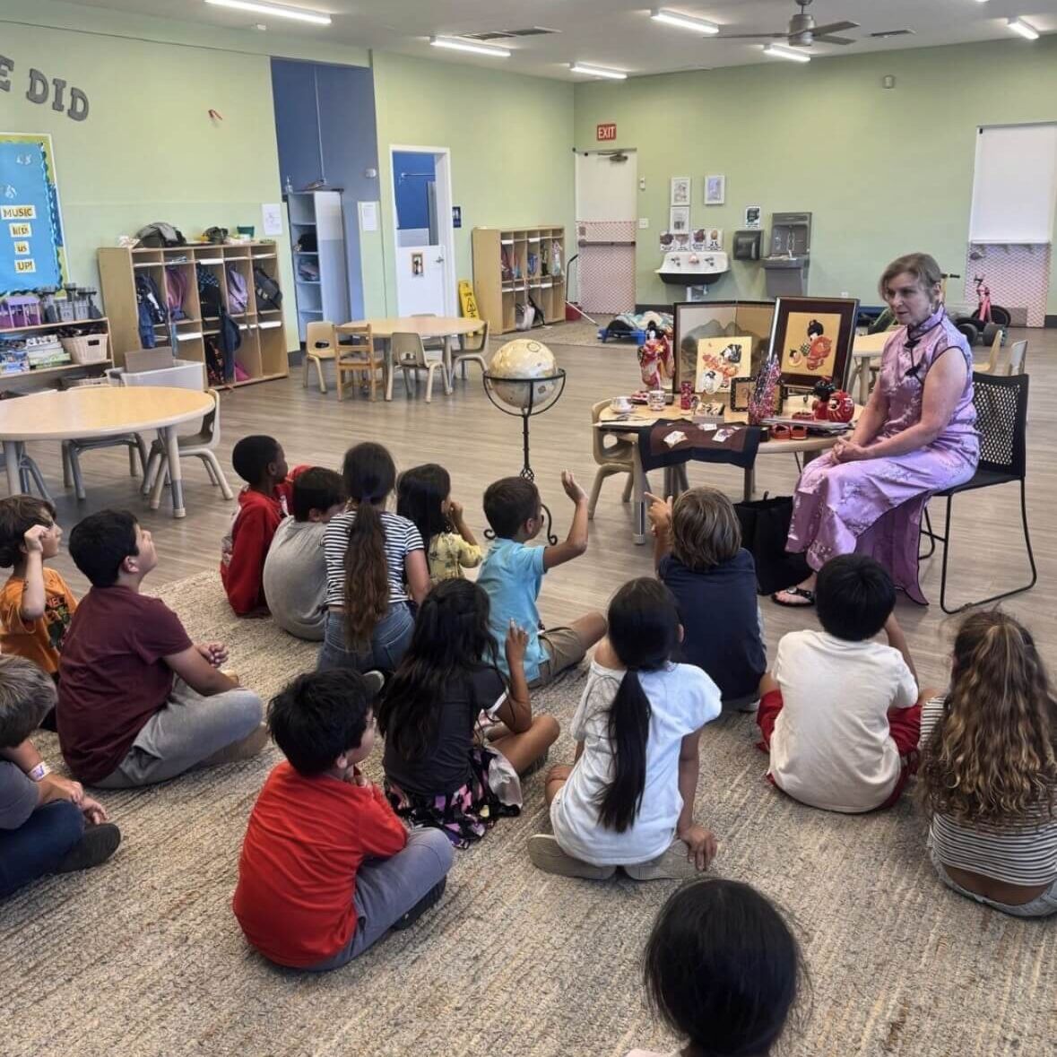 Boys and Girls Club members during storytime